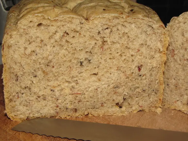 Хлеб с беконом, шампиньонами и луком (в хлебопечке).: шаг 2