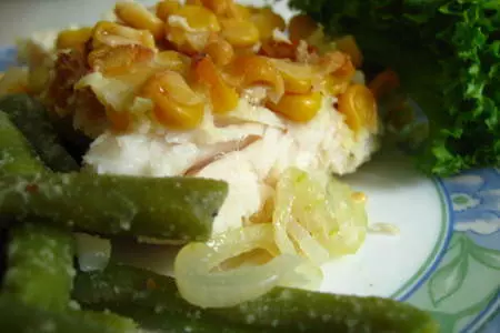 Рыбка под кукурузным одеялом: шаг 3