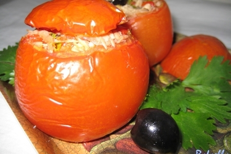 Марроканские помидоры, фаршированные тунцом: шаг 2