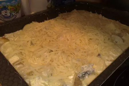Картошка в мундире с курицей и грибами: шаг 7