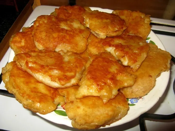 Морской язык в кляре с соевым соусом и сыром: шаг 2