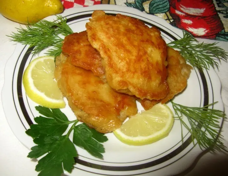Морской язык в кляре с соевым соусом и сыром: шаг 4