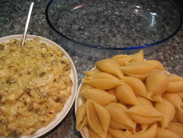 "жюльен" в ракушках: шаг 3