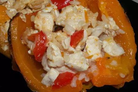 Перец,фаршированный курицей и рисом: шаг 2