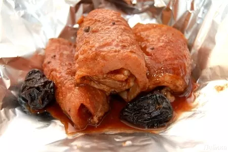 Сладкое мясо с каштанами и черносливом: шаг 6