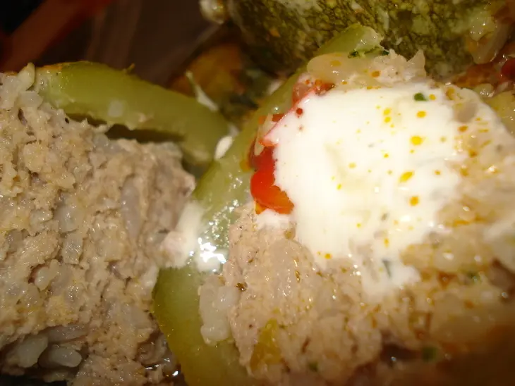 Кабачки"рондины"фаршированные мясом: шаг 7