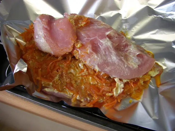 Мясо в фольге: шаг 7