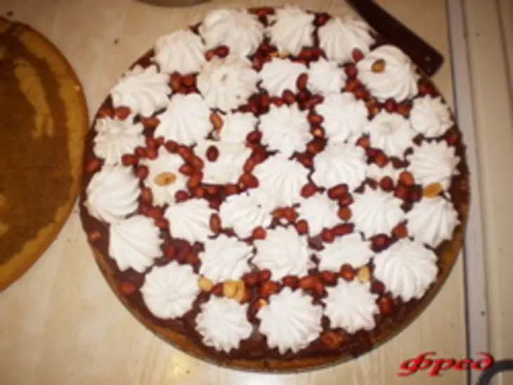Кофейный торт с шоколадом и безе: шаг 5