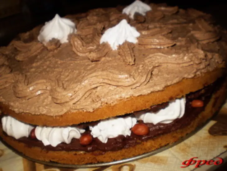 Кофейный торт с шоколадом и безе: шаг 6