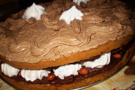 Кофейный торт с шоколадом и безе: шаг 6