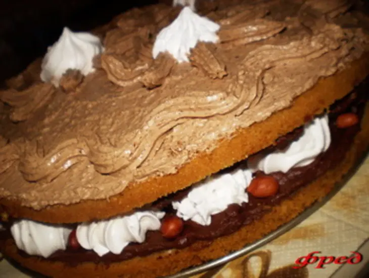 Кофейный торт с шоколадом и безе: шаг 7