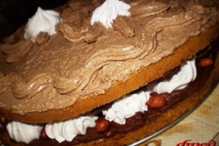 Кофейный торт с шоколадом и безе: шаг 7
