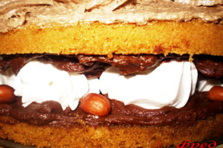 Кофейный торт с шоколадом и безе: шаг 8