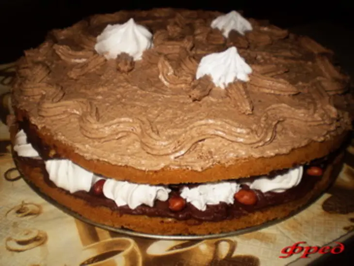 Кофейный торт с шоколадом и безе: шаг 9