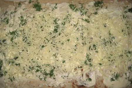 Рулет из лаваша с крабовыми палочками: шаг 3