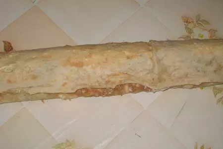 Рулет из лаваша с крабовыми палочками: шаг 5