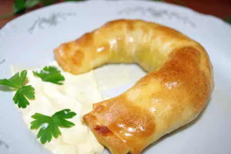 Закусочный штрудель с морковью и пореем: шаг 6