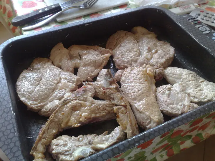 Мясо по-французски со сливками: шаг 2