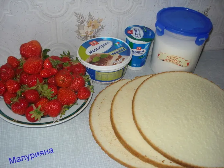 Клубничный торт  " нежный": шаг 1