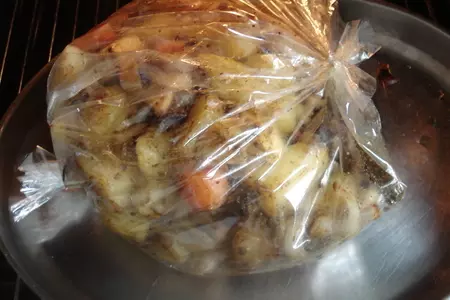Рёбрышки (слышь, молодой барашек, вах!) и овощная подушка для него (от меня...): шаг 8
