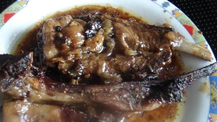 Рёбрышки (слышь, молодой барашек, вах!) и овощная подушка для него (от меня...): шаг 9