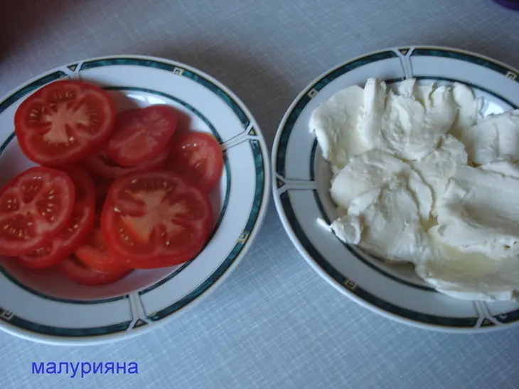 Башенки с моцареллой и баклажанами.: шаг 3