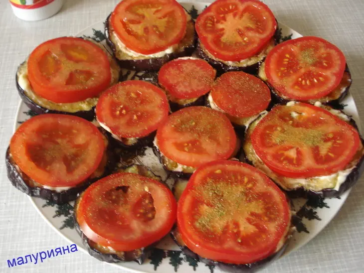 Башенки с моцареллой и баклажанами.: шаг 7