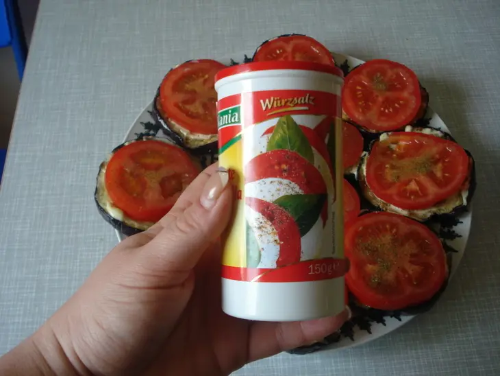 Башенки с моцареллой и баклажанами.: шаг 8