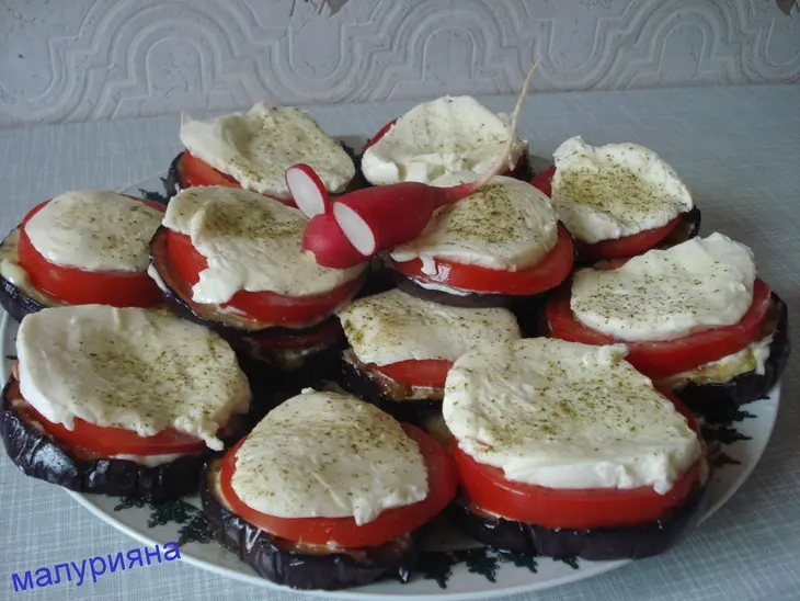 Башенки с моцареллой и баклажанами.: шаг 9