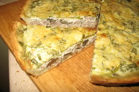 Киш с фаршем и кабачком: шаг 5