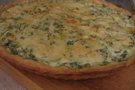 Киш с фаршем и кабачком: шаг 7