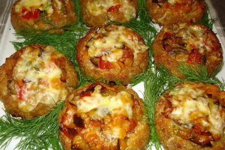 Корзиночки из фарша с овощами: шаг 4