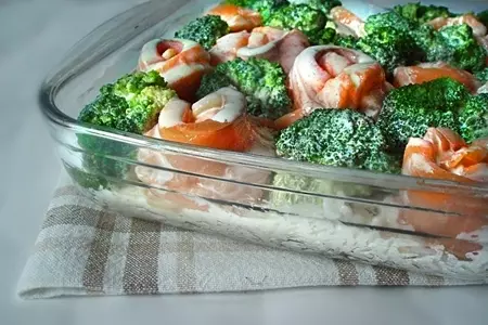 Запеканка из брокколи,риса и форели.: шаг 2