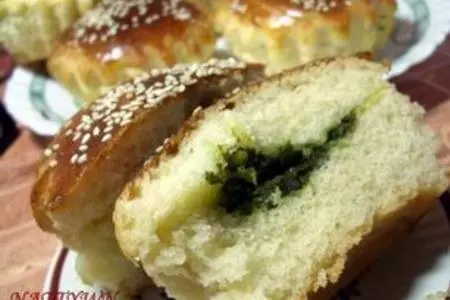 Булочки с начинкой из щавеля.: шаг 4