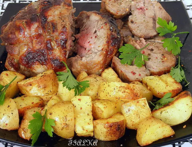 Roast lamb с печеной картошкой: шаг 3