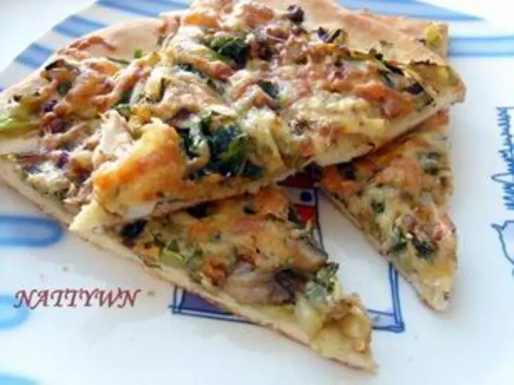 Деревенский пирог с кабачками и грибами.: шаг 6