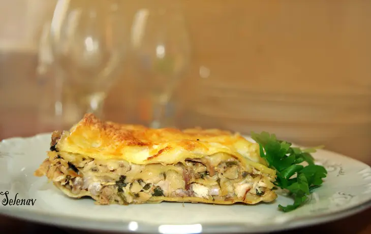 Лазанья с курицей и грецкими орехами: шаг 9