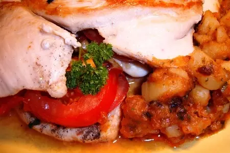 Многоэтажная грудка с начинкой "mozzarella": шаг 8