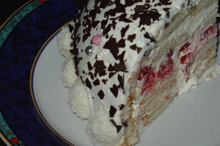 Торт „ванильная малинка“.: шаг 6
