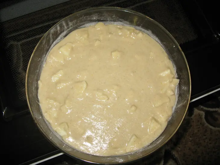 Манник с яблоком и корицей + шоколадная глазурь: шаг 2