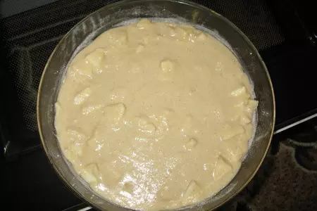 Манник с яблоком и корицей + шоколадная глазурь: шаг 2