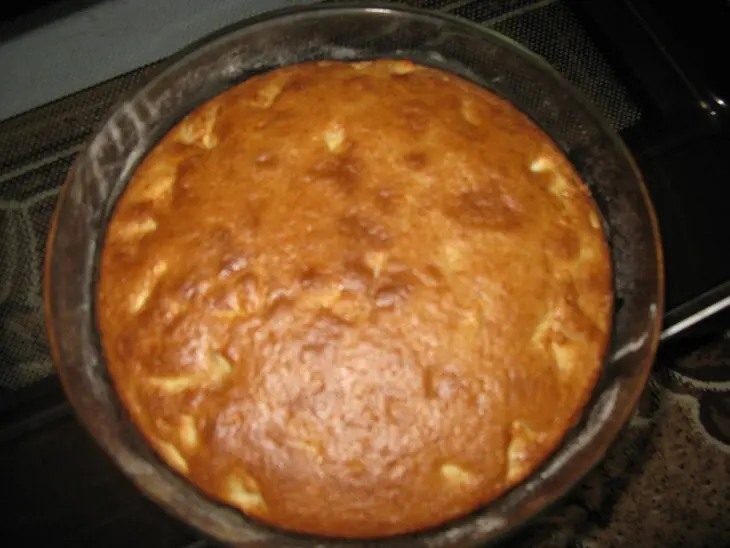 Манник с яблоком и корицей + шоколадная глазурь: шаг 3