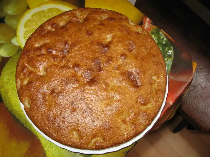 Манник с яблоком и корицей + шоколадная глазурь: шаг 5