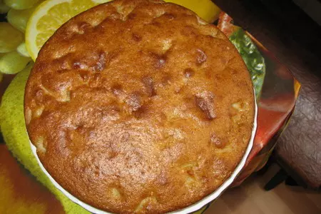 Манник с яблоком и корицей + шоколадная глазурь: шаг 5