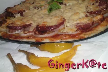 Острая пицца с беконом и луком: шаг 4