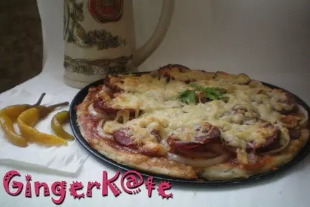 Острая пицца с беконом и луком: шаг 6