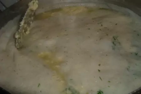 Домашний сыр с зеленью: шаг 2