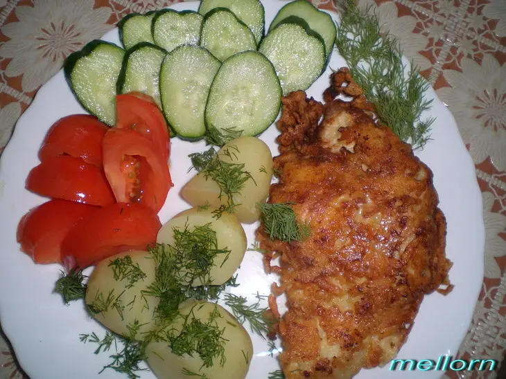 "жар-птица" с молодой картошкой и свежими овощами: шаг 7