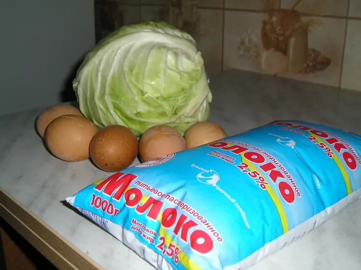Пирог с капустной начинкой: шаг 1