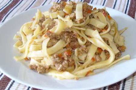 Лапша "вкусняшка" ( с фаршем): шаг 3